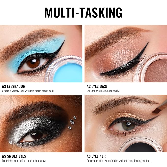 Oulac Matte Eyeshadow 3-in-1 Eyeshadow Eye Primer&Eyeliner Highly Pigmented Waterproof Smudge-proof Long Lasting Wear Smooth&Blendable Formula for Natural Look,Vegan & Cruelty-Free,CM09-Velvo Beauty