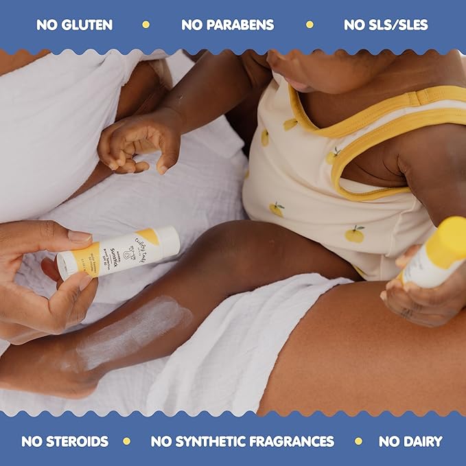 TUBBY TODD Mineral Sunstick - Broad Spectrum SPF 30 Sunscreen for Kids - Water-Resistant Stick Sunscreen for Body & Face - Safe for Sensitive Skin - 2 Pack, 0.5 oz-Velvo Beauty