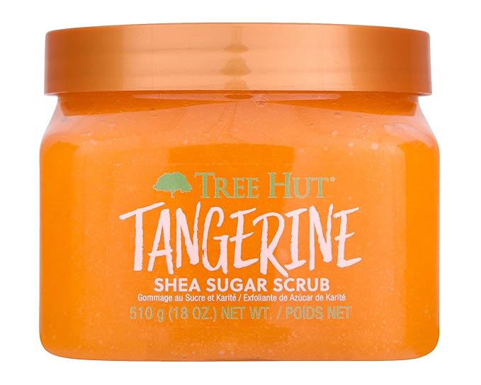 Tree Hut Tangerine Shea Sugar Scrub | Exfoliating Body Scrub Removes Dead, Dry Skin for a Soft & Hydrated Feel | Nourishing Essential Body Care | 18 fl oz.-Velvo Beauty
