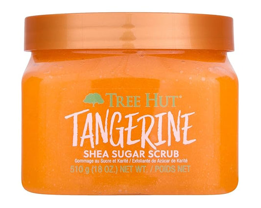 Tree Hut Tangerine Shea Sugar Scrub | Exfoliating Body Scrub Removes Dead, Dry Skin for a Soft & Hydrated Feel | Nourishing Essential Body Care | 18 fl oz.-Velvo Beauty