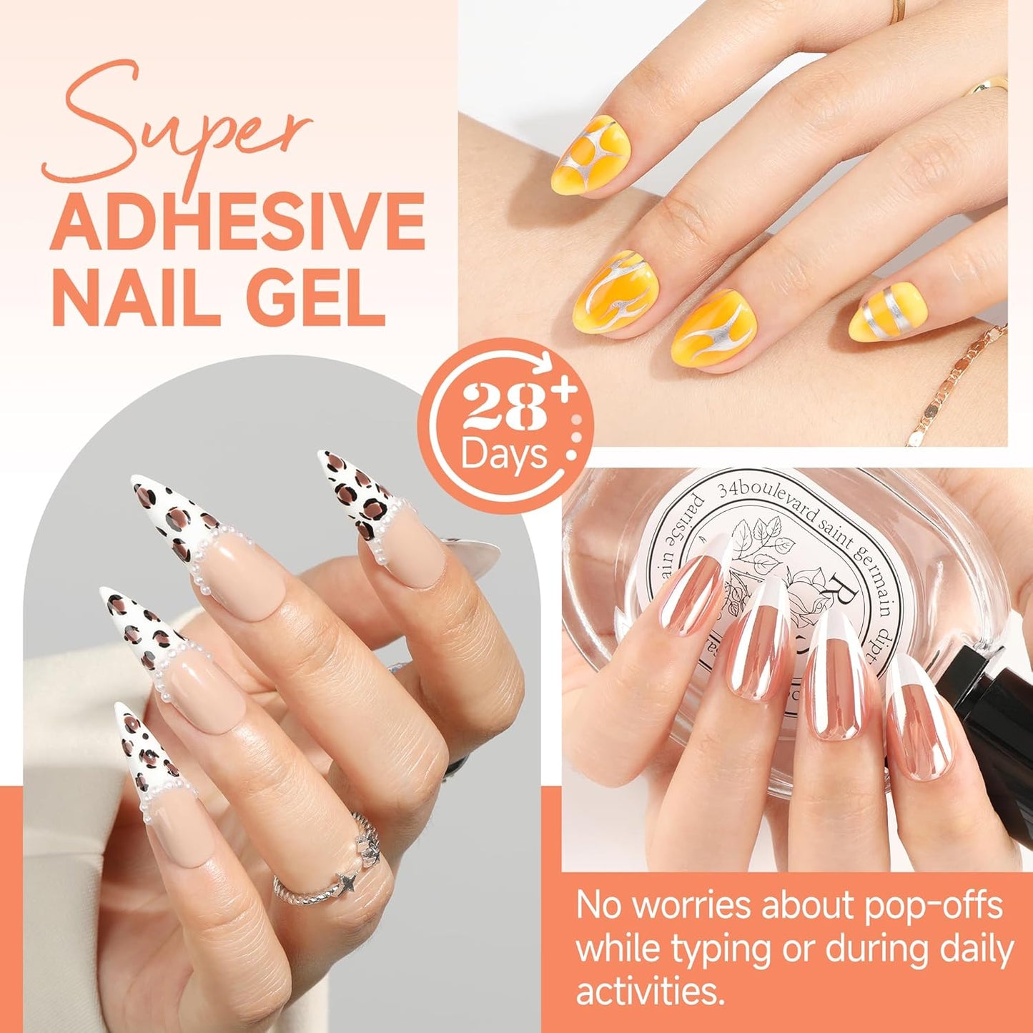 UNA GELLA Soft Gel Nail Tips Glue | 2pcs | Solid State Soak Off Super Strong Glue for Acrylic Nails Curing Needed For Nail Extensions Press On Nails 15ml*2 for Gel Jelly Tips-Velvo Beauty