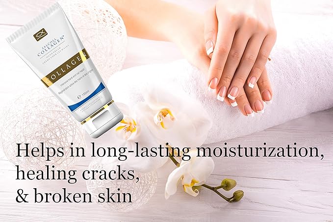 Pure Bioactive Anti-Aging Collagen Repair Hand Cream - Hypoallergenic Moisturizing Lotion, Dry Skin Relief, All Skin Types, 150 ml-Velvo Beauty