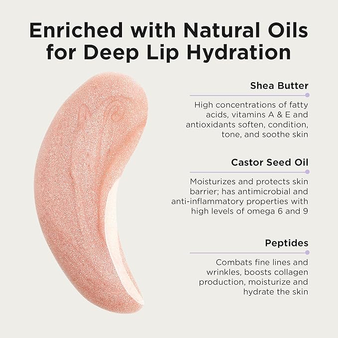 Côte Euphoria Peptide Lip Shine – Shimmery Sheer Nude Lip Gloss for Hydration & Shine – Vegan, Cruelty-Free, Anti-Aging with Shea Butter & Hyaluronic Acid – Long-Lasting, Smooth, Moisturizing Gloss-Velvo Beauty