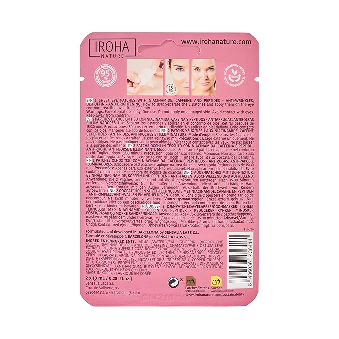 Eye Masks, Reduces Wrinkles, Dark Circles & Puffiness - Pack of 5 Pairs - Hydrating Patches with Niacinamide, Caffeine, Peptides - Vegan, Cruelty-Free, Skincare, Under Eye Treatment, Gift-Velvo Beauty