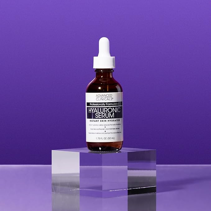 Advanced Clinicals Hyaluronic Acid Serum For Face | Moisturizing Facial Skin Care Products | Hydrating Serum For Face Helps Improve Look Of Wrinkles, Fine Lines, & Uneven Dry Skin Texture, 2-Pack-Velvo Beauty