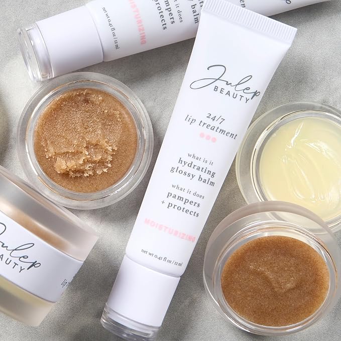 Julep 24/7 Lip Treatment Hydrating Glossy Balm Lip Mask Trio – Barely There, Gotta Glow, Pink and Polished – For Moisturized, Hydrated Lips – Vegan & Cruelty-Free-Velvo Beauty