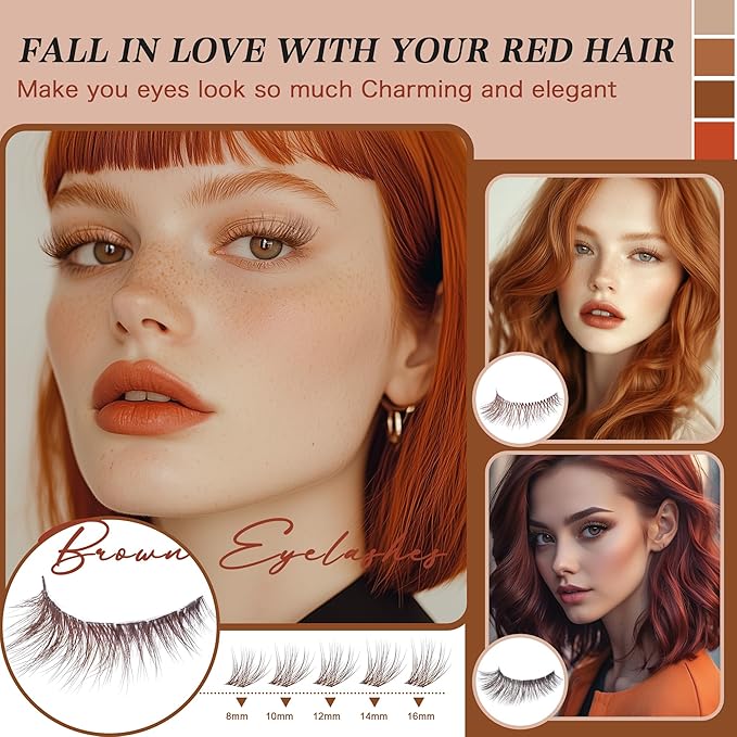 Lash Clusters - Dark Brown Lashes 360PCS Natural Wispy Fluffy Eyelash Clusters 8-16 MM Eyelash Extensions D Curl Faux Mink Lash Extensions DIY at Home-Velvo Beauty