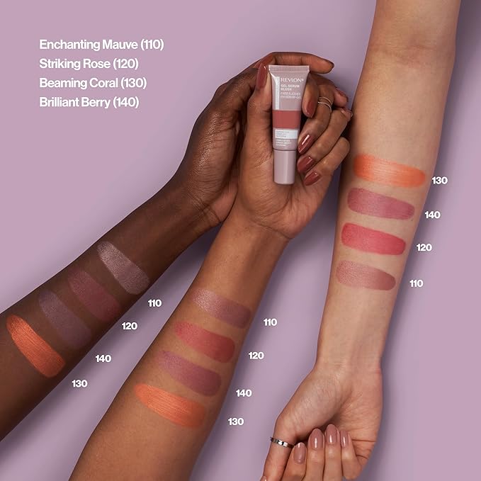 Revlon Illuminance Gel Serum Blush, Visibly Plump Cheeks, Dewy Finish and Hydrates All Day, 120 Striking Rose, 0.37 fl oz.-Velvo Beauty