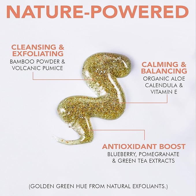 Face Scrub and Face Wash, Gentle Exfoliating, Cleansing Facial Scrub Exfoliator, Natural & Organic Ingredients-Velvo Beauty