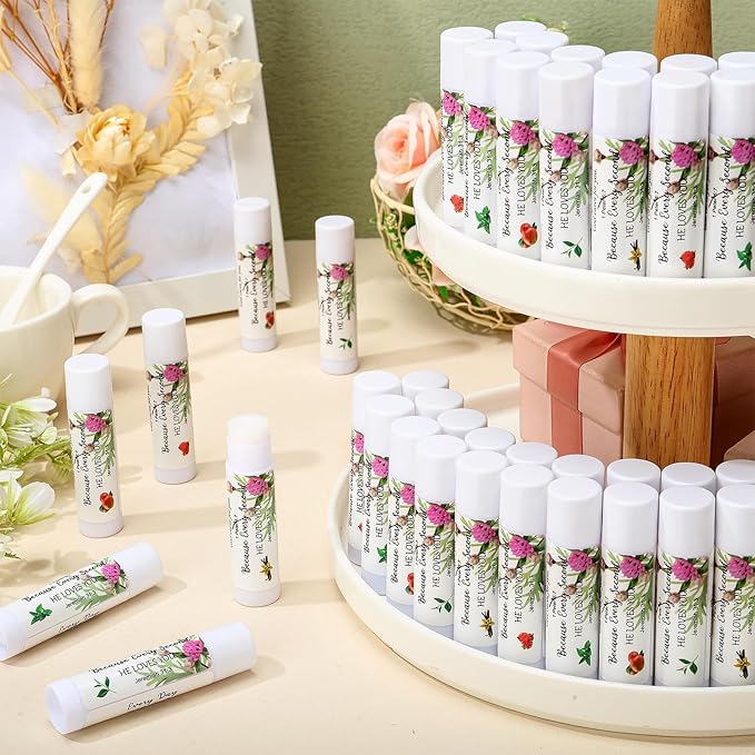 50 Pcs Lip Balm Bulk Christian Gift for Women Faith Religious Bible Verse Lip Balm Inspirational Gift Scripture Moisturizing Lip Care Product for Coworker Friend Sister Teacher Birthday-Velvo Beauty