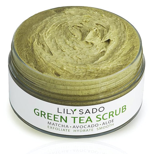 LILY SADO MATCHA MADE IN HEAVEN™ Sugar Facial Scrub - Best Daily Facial Exfoliating Cleanser for Women & Men - Vegan Face Wash Exfoliates Skin, Treats Acne, Reduces Pore Size - 4 oz-Velvo Beauty