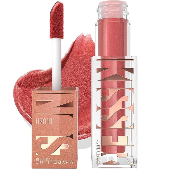 Maybelline Sunkisser Multi-Use Liquid Blush and Bronzer, Blendable, Longwear, Glowy Make Up, City Sizzle, 1 Count-Velvo Beauty