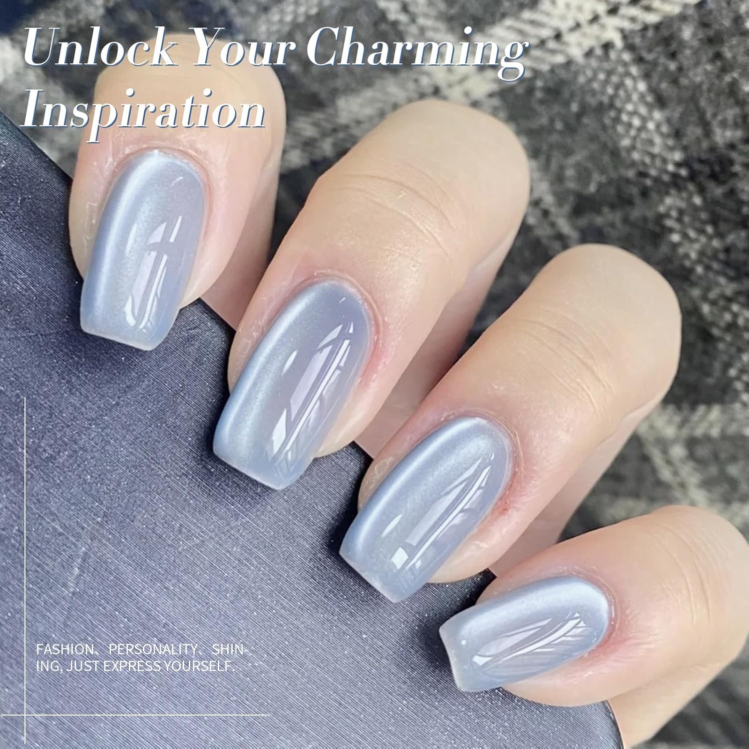 Born Pretty Cat Magnetic Eye Gel Nail Polish, Blue Moonlight Cat Magnetic Gel, Glass Shiny Effect Blue Soak Off Nail Art Salon Manicure Home Gift 15ml-Velvo Beauty