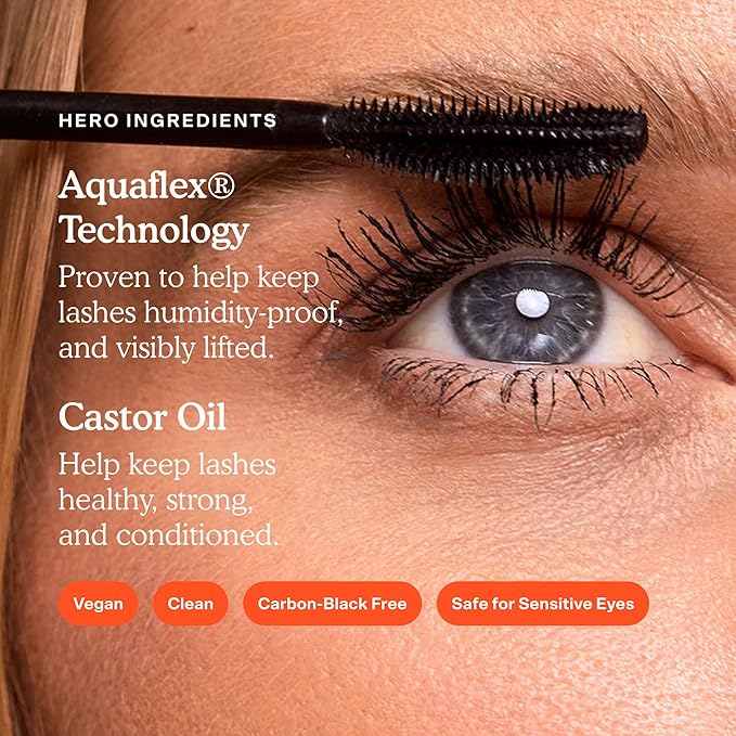 Tower 28 MakeWaves Mascara - Volumizing and Lash Lengthening Water-Resistant Mascara - No Clumping or Flaking - for Sensitive Eyes – Drift Brown-Velvo Beauty