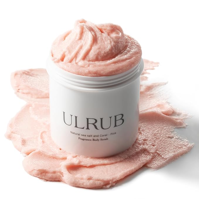 ULRUB Body Scrub 460g Perfumed Scrub Dark Spots Intimate Areas Knees Arms Dead Skin Cells Elbows Heels CICA Extract Placenta Vitamin C Body Smoother Gift CHURACOS Japan For Women ULRUB ulrub-Velvo Beauty