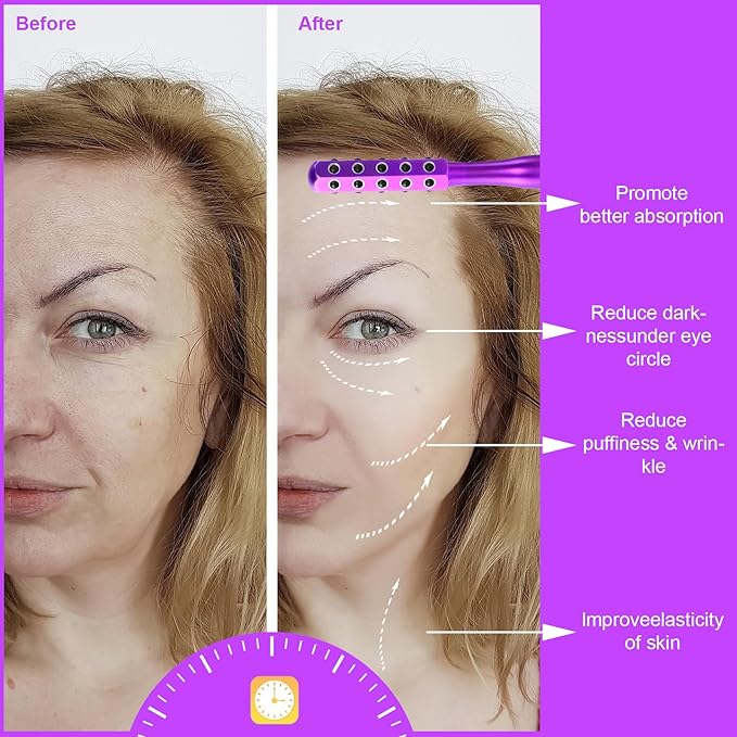 2025 Beauty Roller – Germanium Stone Face Sculpting Tool, Uplift Facial Massaging Beauty Tool, Firming Massage Wand for Skin Tightening, Portable Cooling & Sculpting (Purple)-Velvo Beauty