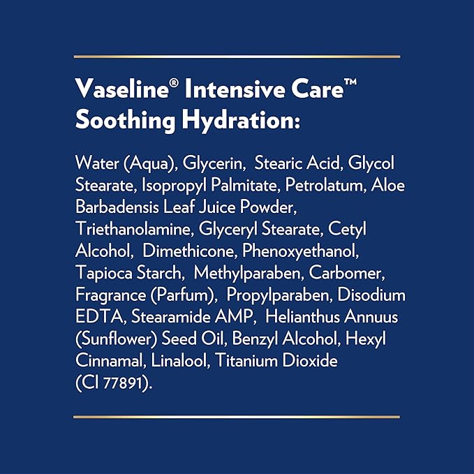 Vaseline Intensive Care Body Lotion for Dry Skin Soothing Hydration Lotion Made with Ultra-Hydrating Lipids + 1% Aloe Vera Extract to Refresh Dehydrated Skin 20.3 oz, Pack of 3 (packaging May Vary)-Velvo Beauty