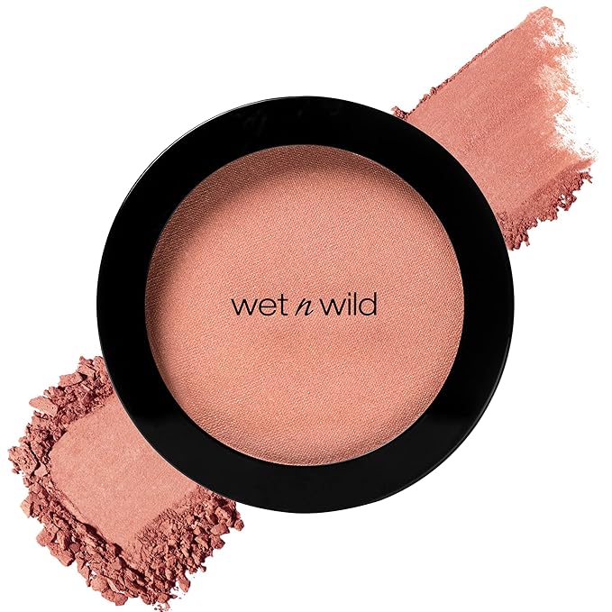 wet n wild Color Icon Blush, Effortless Glow & Seamless Blend infused with Luxuriously Smooth Jojoba Oil, Sheer Finish with a Matte Natural Glow, Cruelty-Free & Vegan - Pearlescent Pink(Packaged)-Velvo Beauty