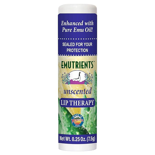 Montana Emu Ranch Natural Lip Balm 0.25 Ounce - Unscented - Made with Pure Emu Oil-Velvo Beauty