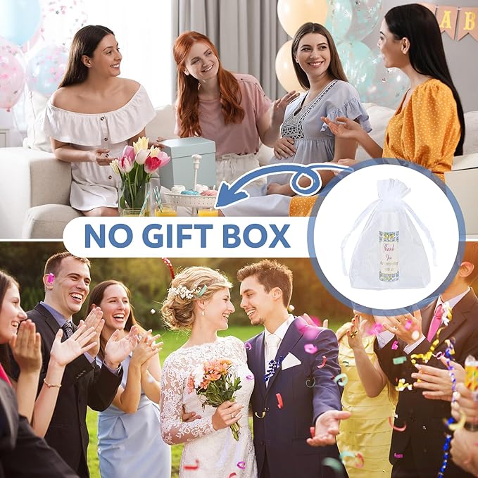 Demissle 50 Pcs Baby Shower Lip Balm Gift Set with 100 Pcs Organza Bags Baby Shower Party Favor for Guest Thank You Tag Rope Baby Shower Party Decoration Gender Reveal Souvenirs (Lemon)-Velvo Beauty