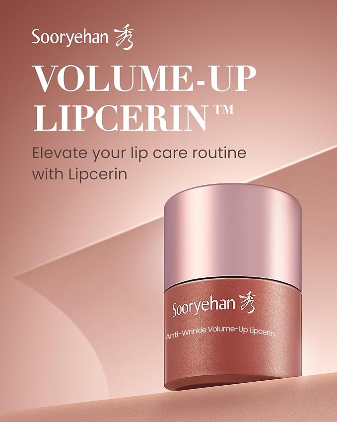 Sooryehan Tinted Lipcerin Lip Balm (0.5fl oz) - Age-Defying, Plumping, Hydrating, Nourishing Lip Care for Dry, Chapped Lips. Korean Skin Care. Peptides, Collagen, Shea Butter, Plant-Based Squalane.-Velvo Beauty