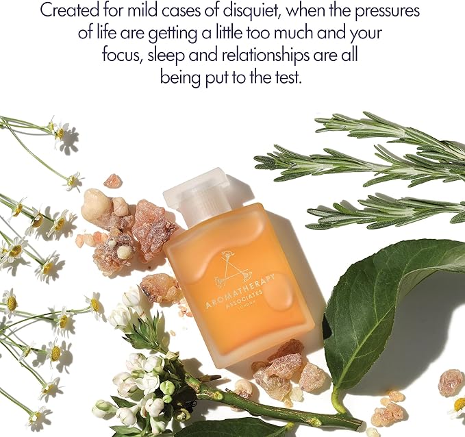 Aromatherapy Associates De-Stress Mind Bath and Shower Oil, Natural Body Oil to Calm Mind, Body and Spirit, Made with 3 Essential Oils (1.86 oz)-Velvo Beauty