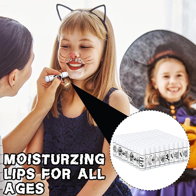 Dunzy 100 Pack Hello Fall Thanksgiving Party Gifts Bulk Lip Balms Favors Employee Appreciation Gifts Thank You Gifts Team Inspirational Gifts for Women Men Coworkers Satff Teachers(Bat)-Velvo Beauty