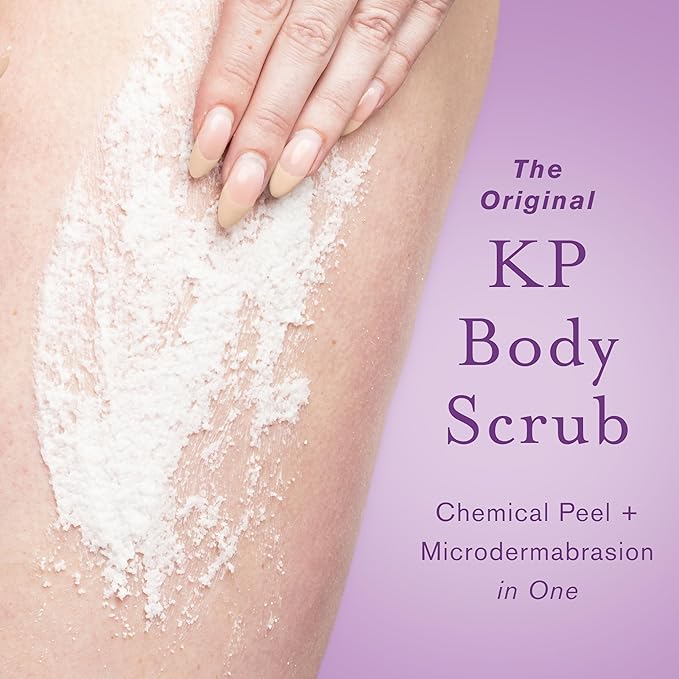 DERMAdoctor KP Duty Body Scrub Dermatologist Formulated Exfoliant for Keratosis Pilaris and Dry, Rough, Bumpy Skin with 10% AHAs + PHAs, 8 fl oz-Velvo Beauty