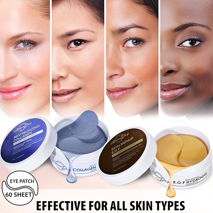 Under Eye Hydrogel Collagen Eye Patches, Anti-Wrinkle Eye Patch, Treatment for Puffy Eyes, Eye Bags, Dark Circles Under Eye, Puffiness, Eye Patch with Hyaluronic Acid and Peptides, 30 pairs-Velvo Beauty