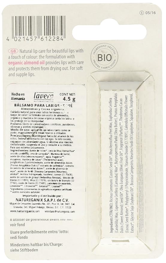 Lavera Lip Balm, Beauty and Care Rose, 0.15 Ounce-Velvo Beauty