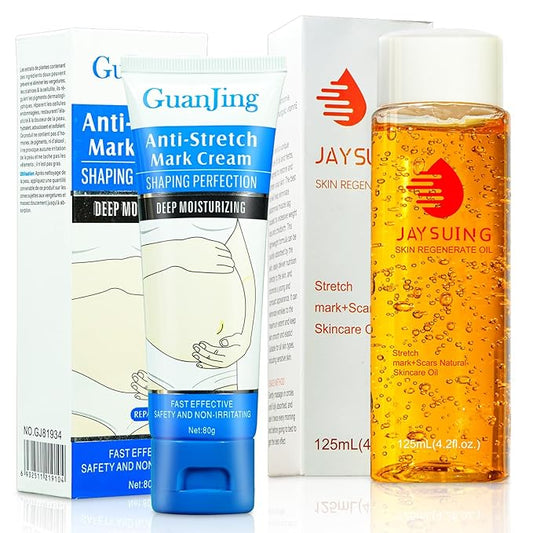 Stretch Mark Cream Stretch Mark Oil for Pregnancy, Stretch Mark Removal Belly Butter for Pregnant Women To Prevent And Repair Maternity Stretch Marks Scar Cream 2.82 Oz Skincare Body Oil 4.2 Fl.oz-Velvo Beauty