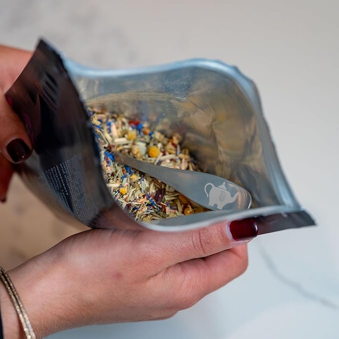 Luna Lullaby Sleep Tea, Organic Loose Leaf Herbal Tea – Calming, Relaxing Bedtime Tea – Chamomile, Valerian Root, Peppermint – 4 oz Resealable Bag (Makes 50 Cups) – The Elegant Elephant-Velvo Beauty