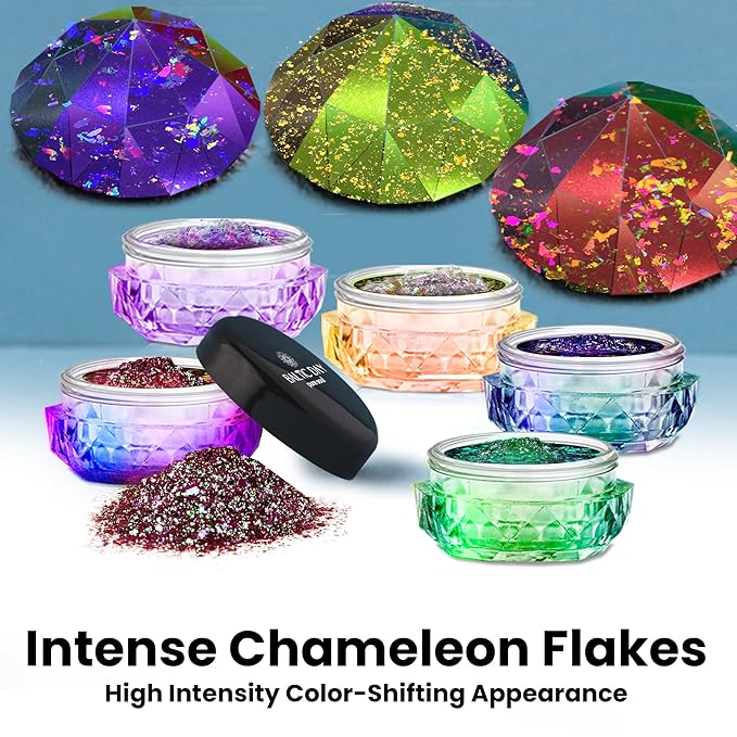 Chameleon Flakes & Chameleon Aurora Opal Flakes - Chameleon Flakes for Resin, Nails - Chameleon Mica Powder for Epoxy Resin, Paint-Velvo Beauty