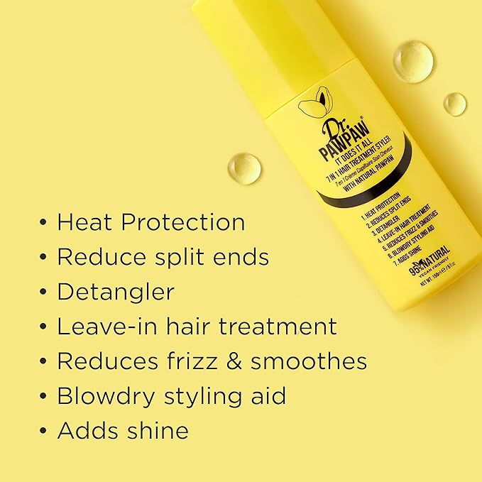 It Does It All: 7 in 1 Hair Treatment Styler with Papaya, Aloe Vera, Coconut Oil, Vegan & Natural (6 x 150 ml)-Velvo Beauty