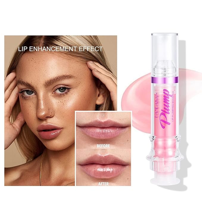 Natural Spicy Lip Plumping Booster Lip Plumping Oil，Lip Plumper Gloss, Ultra-Hydrating & Nourishing Plump and Pout Lip Plumper, Glossy Finish Fuller Lip Plumping Lip Gloss for Women Girls(02#)-Velvo Beauty