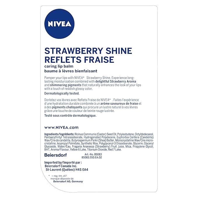 Nivea Lip Care Strawberry 4.8 G Tube-Velvo Beauty