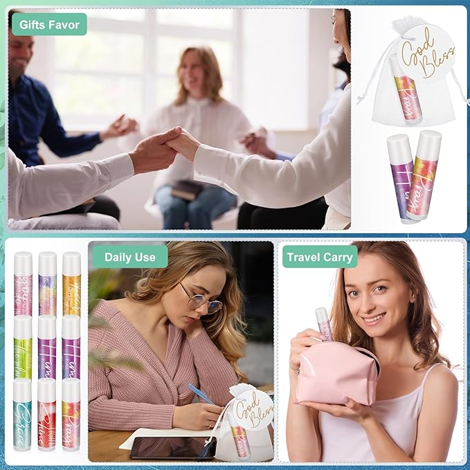 Fumete 50 Sets Christian Lip Balms Bulk Gift for Women Religious Bible Verse Lip Balm Faith Inspirational Scripture Gifts for Church Party Favor Friend Teacher Coworker-Velvo Beauty