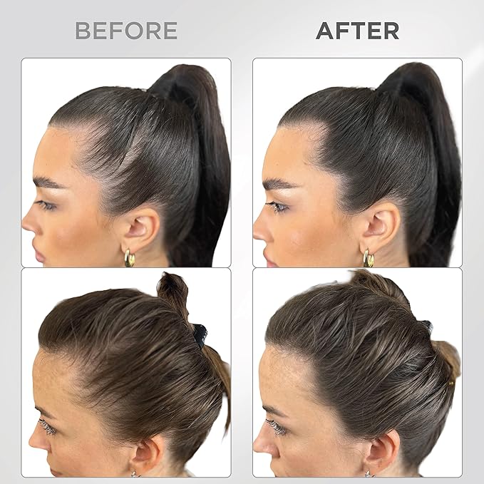 THICK FIBER Root Touch Up Powder - Water & Sweat Resistant Hair Loss Concealer Set for Thinning Hair Women, Includes Brush (Dark Brown)-Velvo Beauty