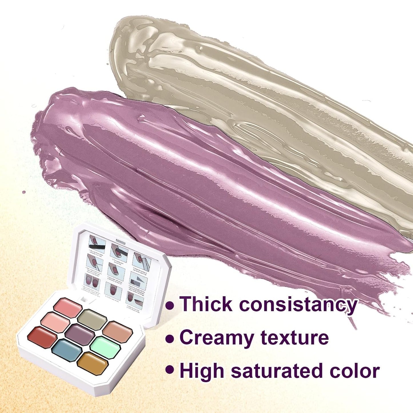 Gradient Painting Gel, 9 Colors Ombre Gel Nail Polish for Pigment Pat Nails Aura Nails French Manicure Soak Off UV Long-lasting Home Salon DIY Nail Art Monet’s Garden-Velvo Beauty