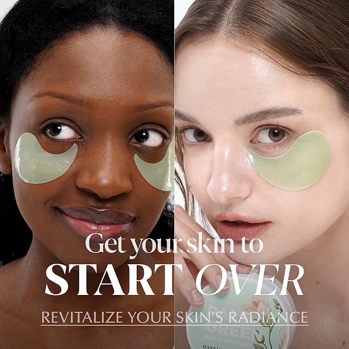 Pale Green Pastel Eye Mask - Cooling Eye Patches for Puffy Eyes | Skin-Firming Under Eye Patches for Sagging Skin | Soothing Under Eye Mask Patches (3.04 fl oz, 30 Sets, 60 EA)-Velvo Beauty