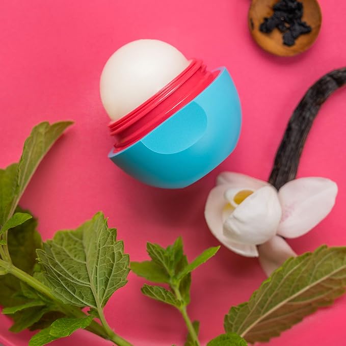 eos 100% Natural Lip Balm- Vanilla Mint, All-Day Moisture, Made for Sensitive Skin, Lip Care Products, 0.25 oz (Pack of 2)-Velvo Beauty