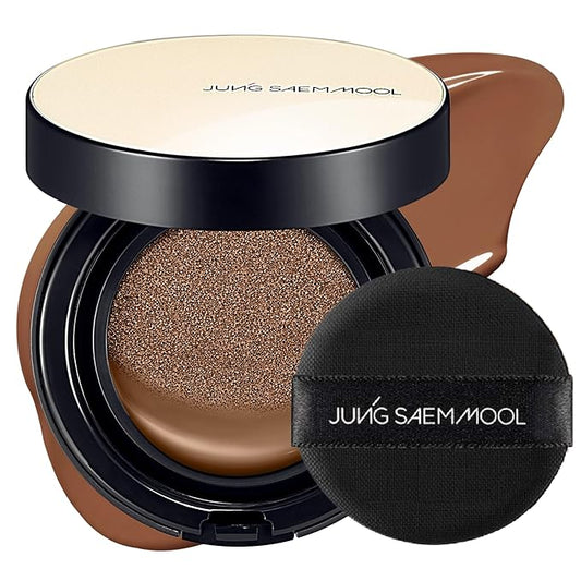 JUNG SAEM MOOL Essential Skin Nuder Cushion 38C Maroon 0.49 Fl Oz, No Refill, Natural Radiant Finish Cushion Foundation with Buildable Coverage, Lightweight Texture, Korean Foundation Makeup-Velvo Beauty