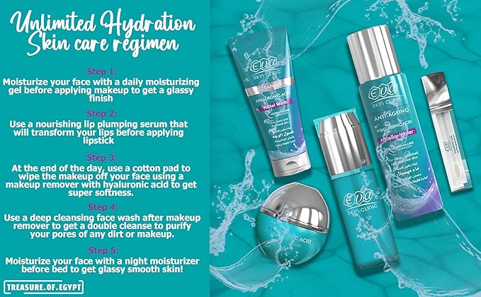 Eva Anti-Aging Skin Clini Hyaluronic Acid Micellar Water Makeup Remover (200 ml / 6.7 oz)-Velvo Beauty