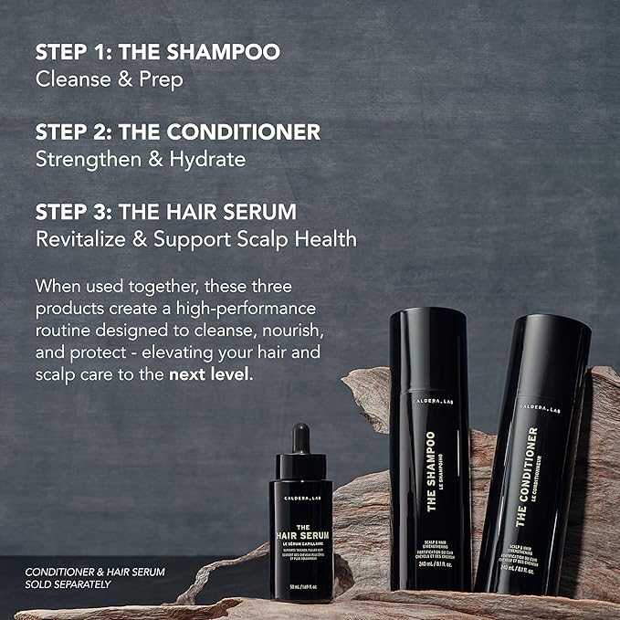 Caldera + Lab The Shampoo | Men’s Shampoo for Healthy Hair, Sulfate-Free Daily Cleanser, Dermatologically Tested - All Hair Types-Velvo Beauty