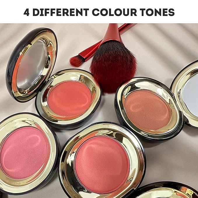 Face Blush for Cheeks Waterproof Smooth Creamy Formula, Matte Finish Buildable Lightweight Cream Blush Balm Create a Natural, Long Lasting Makeup Brightens Facial Radiance (Shy Pink)-Velvo Beauty