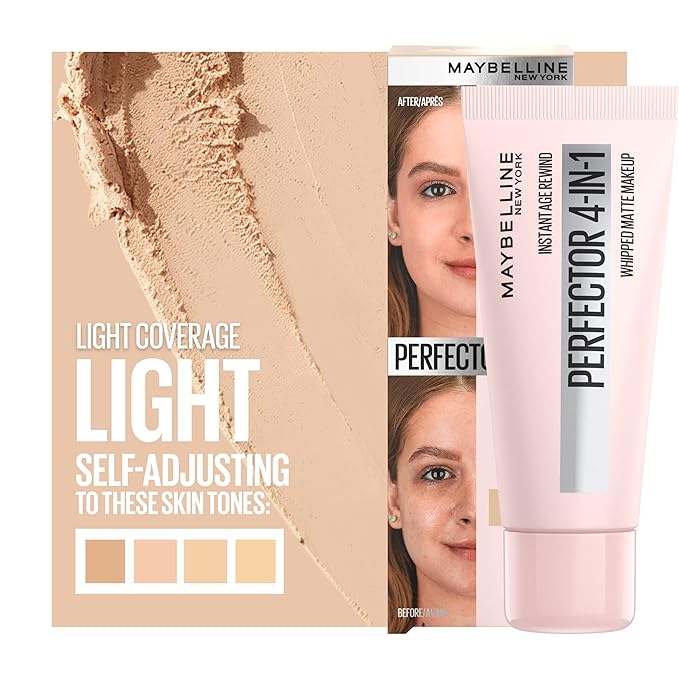 Maybelline Instant Age Rewind Instant Perfector 4-In-1 Matte Makeup, 01 Light, 1 Count-Velvo Beauty