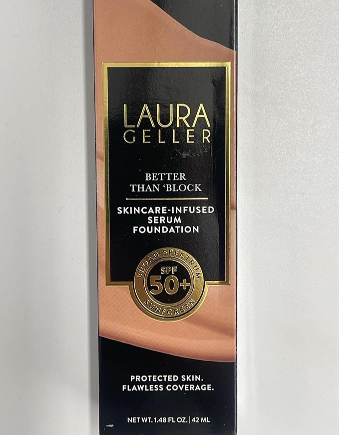 LAURA GELLER NEW YORK Better Than ‘Block Skincare-Infused Serum Foundation with Broad Spectrum SPF 50+, Light-Velvo Beauty