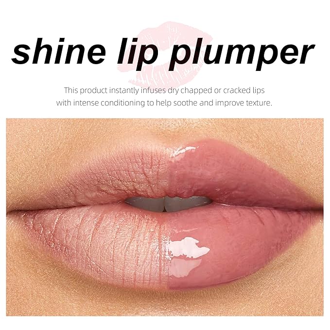 MUESCHER Glow Lip Balm Plumping Moisturizing Lip Balm For Dry Cracked Lips, Moisturizer Nourishing Lip Balm Lip Care Vegan Tinted Lip Balm, Dewy Glassy Lip Balm Shine Lips Plumper Jelly Lipstick(05#)-Velvo Beauty