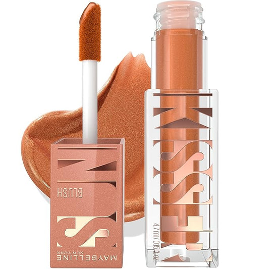 Maybelline Sunkisser Multi-Use Liquid Blush and Bronzer, Blendable, Longwear, Glowy Make Up, Summer In The City, 1 Count-Velvo Beauty