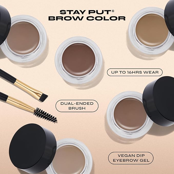 Milani Stay Put Brow Color - Brunette (0.09 Ounce) Vegan, Cruelty-Free Eyebrow Color that Fills and Shapes Brows-Velvo Beauty